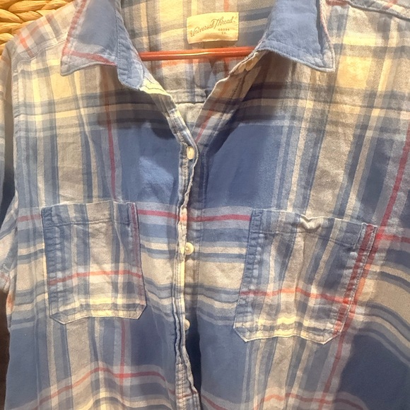 Universal Thread Blue and Red Plaid Shirt - Picture 3 of 6